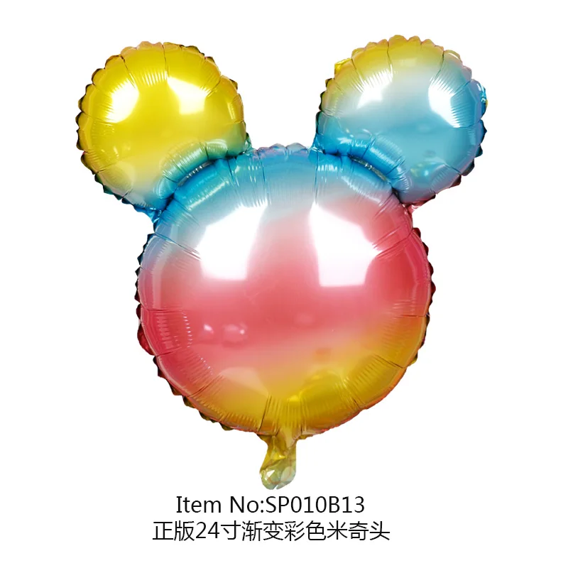 SP010B13 mickey 24inch mickey aluminum foil balloons 1pc mickey minnie mouse head helium globos baby shower birthday theme party decoration ball - Цвет: SP010B13 mickey