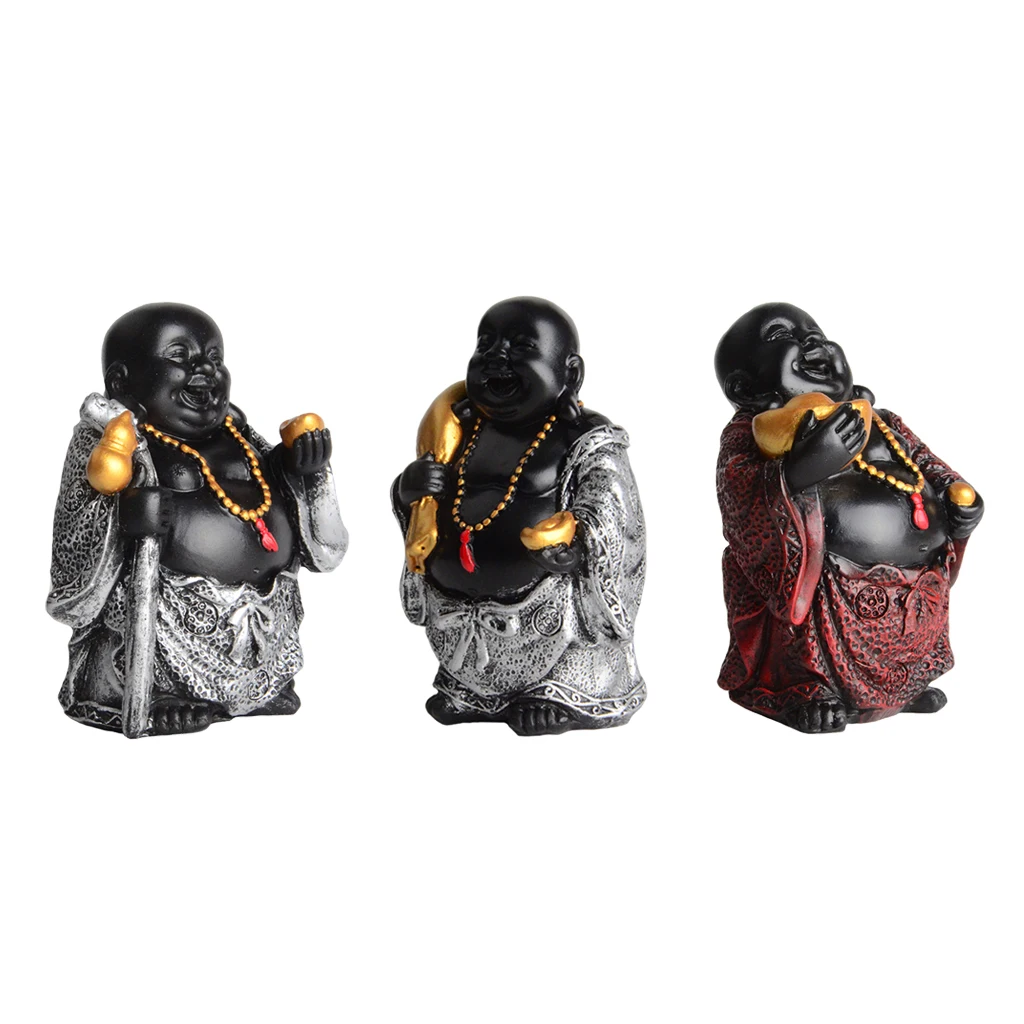 Laughing Buddha Statue Monk Figurine Baby Crafts Dolls Ornaments Figurines Home Decor Gift | Дом и сад