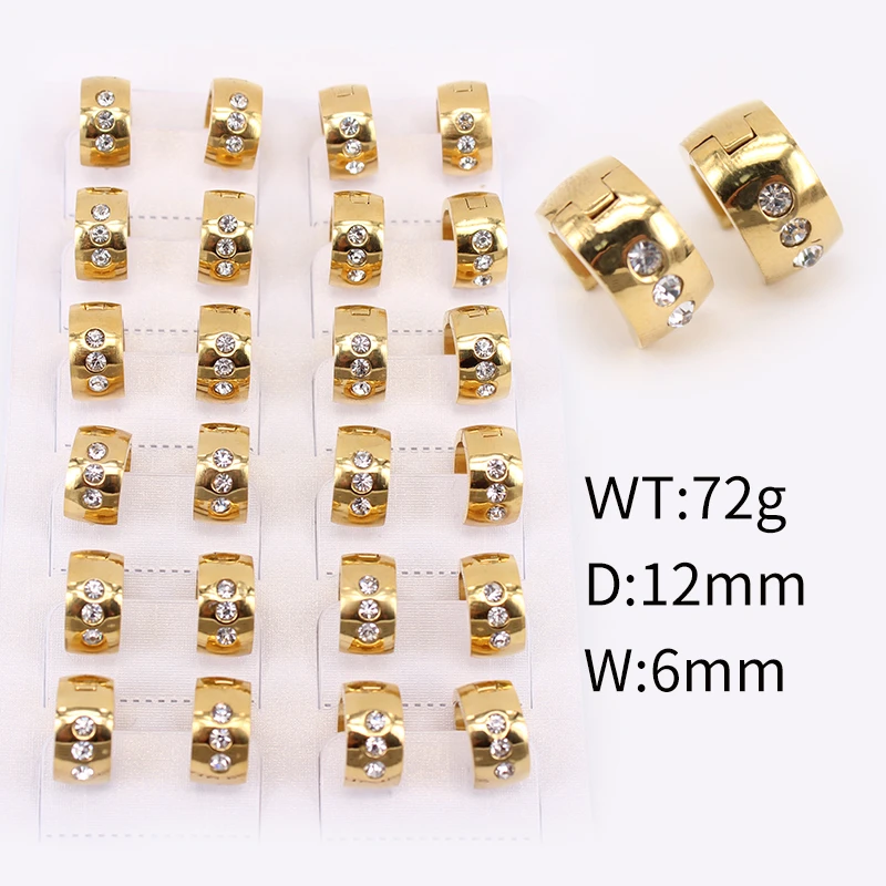 

12 пар/компл. классический цвет золотистый серьги ручная полировка удобная одежда для офиса, для активного отдыха и развлечений блестящие кр...