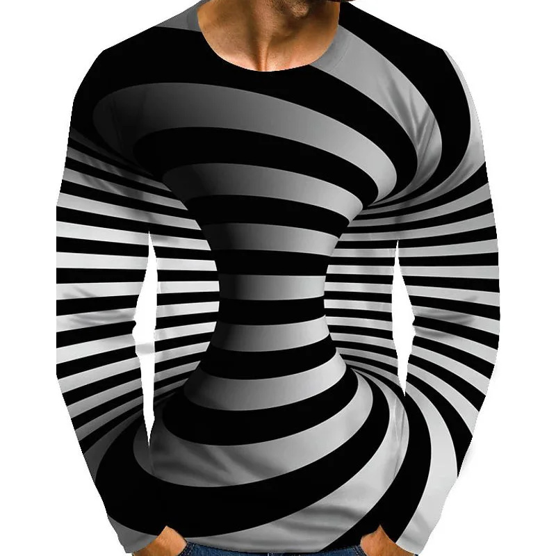 

Мужская футболка с 3d-рисунком оптической иллюзии, размеры S, M, L, XL, 2XL, 4XL