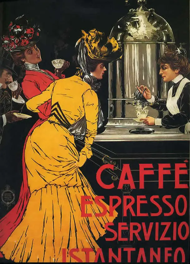 Большой металлический оловянный плакат REPRO Caffe эспрессо сервиз istanteo старый