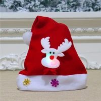 new merry christmas adult kid led light up cap santa claus snowman elk children hat xmas gift 2022 santa claus cap sale