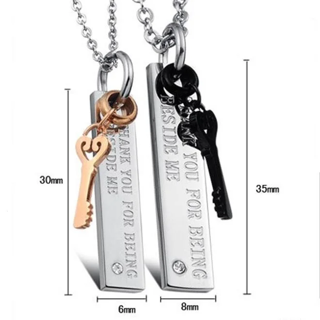 Мода 2020 &quotСпасибо за то что рядом со мной&quot Влюбленные подвески в форме сердца