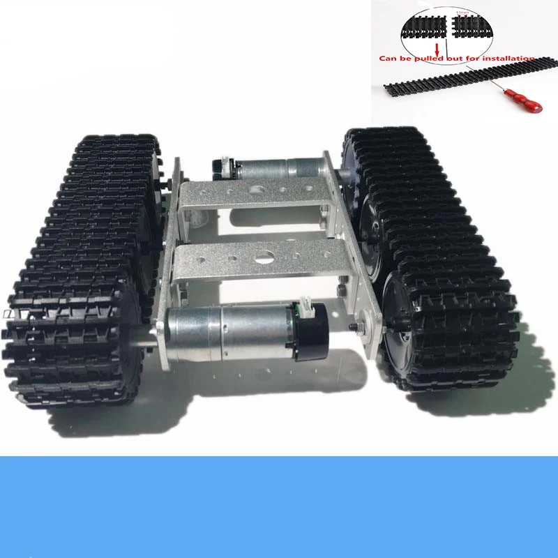 Несобранный умный робот Гусеничный мини комплект TP100 металлический гусеничный шасси алюминиевая панель