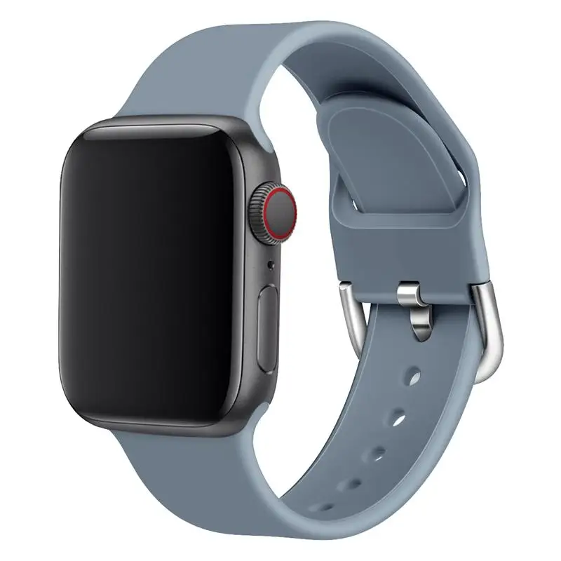 Lavender ash Спортивный силиконовый ремешок для apple watch 5 4 band 44 мм iwatch band 42 мм correa 38 мм pulseira apple watch 5 4 3 2 Браслет ремешок для часов - Цвет ремешка: Lavender ash