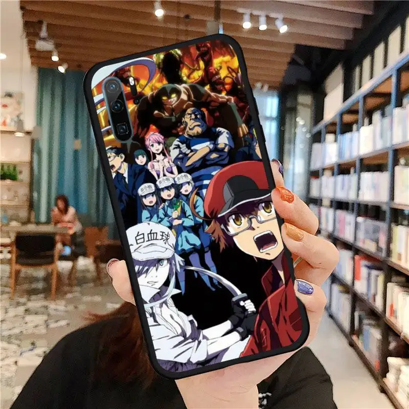 

Cells at Work! Code Black anime Phone Case For Huawei honor Mate P 9 10 20 30 40 Pro 10i 7 8 a x Lite nova 5t Soft silicone