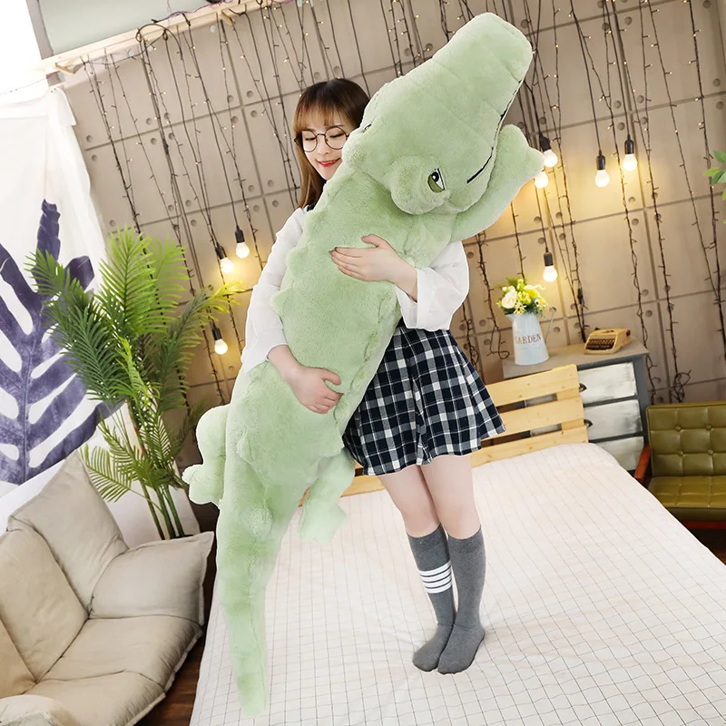 

New Giant Size Long Lovely Crocodile Plush Toy Soft Cartoon Animal Doll Stuffed Boyfriend Sleeping Pillow Kid Gift