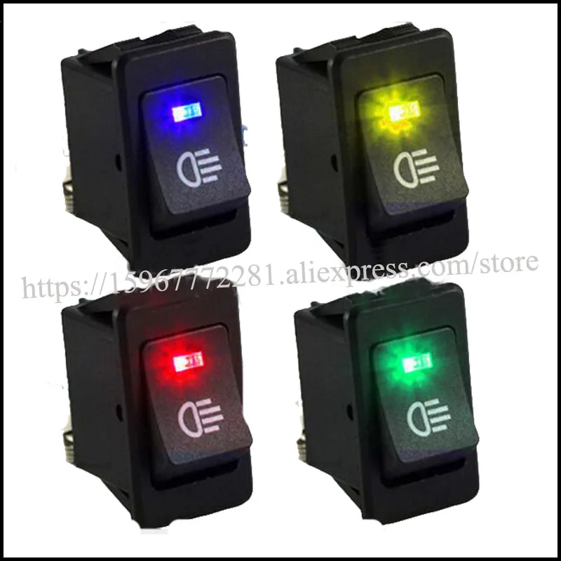 

Кулисный Переключатель ASW-17D светодиодный автомобильный переключатель модификация туман светильник переключатель деформированные пластина лодка головной светильник переключатель 12VDC 35A DPST 4P с светодиодный