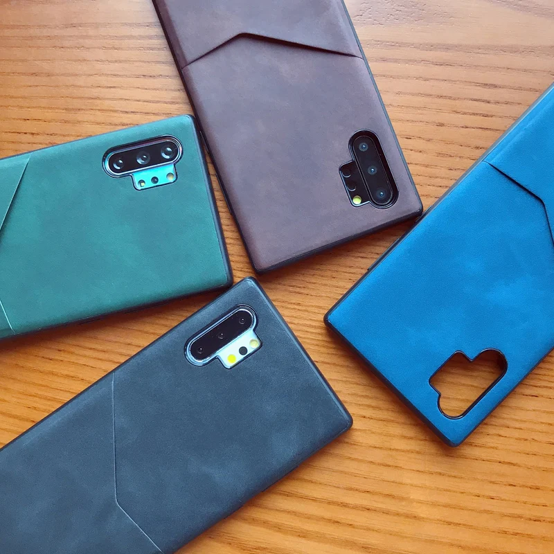YHBBCASES ретро кожаные чехлы для карт Samsung Note 10 Plus 8 9 Skin Feel Fashion Phone Cover Galaxy S10 | Мобильные