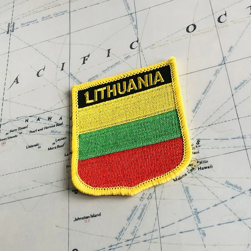 Нашивки с национальным флагом Литвы повязка на руку нашивки вышивкой и заколка