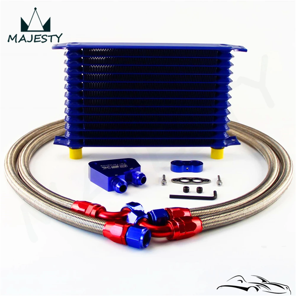 Универсальный комплект масляного радиатора двигателя 13 рядов + адаптер сэндвич