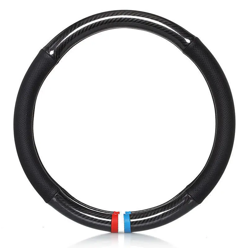 

Car Carbon Fiber Steering Wheel Cover 38cm Auto Interior Accessories Car Styling for BMW Benz Volkswagen Ford Honda Toyota
