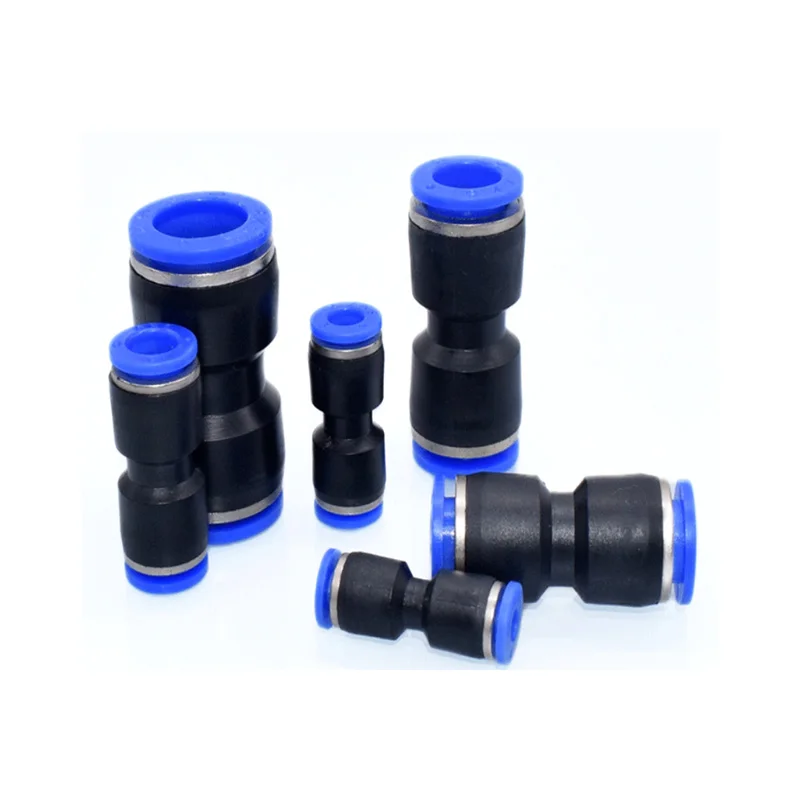 1Pcs Pneumatic Fittings PY/PU/PV/PE/HVFF/SA Air Water Pipes Connectors Direct Thrust 4 to 12mm/ PK Plastic Hose Quick Couplings |
