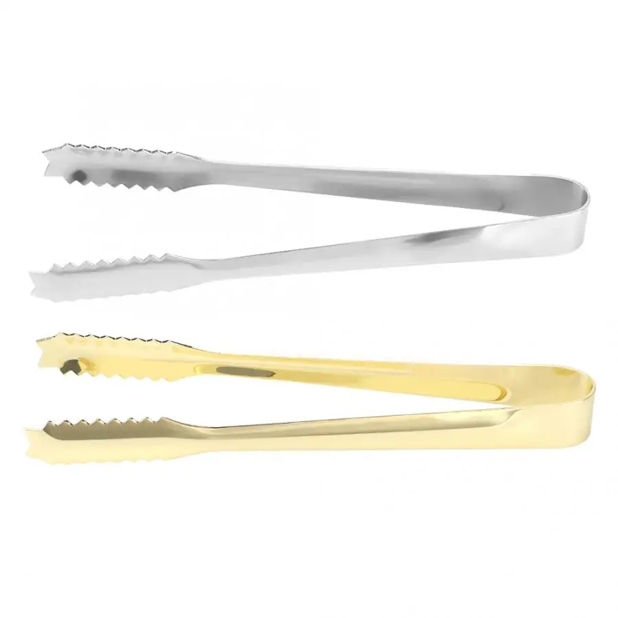 304 Stainless Steel Sugar Ice Pastry Cooking Gold Silver Color Clip Clamp Salad BBQ Tong Bar Tools | Дом и сад