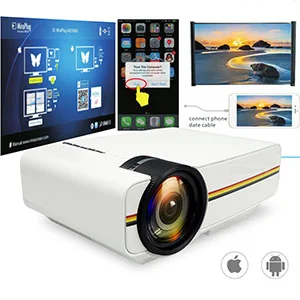 ALSTON YG400 обновленный YG410 мини-проектор 1080P 1800 люмен портативный ЖК-светодиодный проектор домашний кинотеатр USB HDMI 3D проектор бас-динамик
