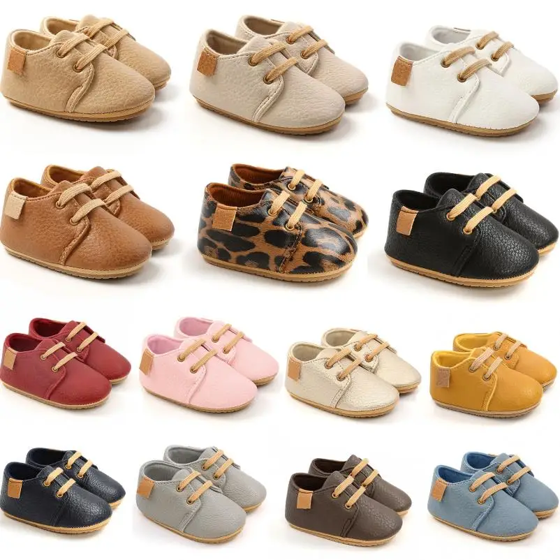 

New born Baby Shoes Girl Boy Spring Autumn Soft Small leather shoes Skid-Proof Soft Soled Shoes First Walkers Shoe 0-18 Monther