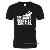 save water drink beer mens t shirt new cotton male tees summer casual boys tops funny print men t shirt camisetas masculina