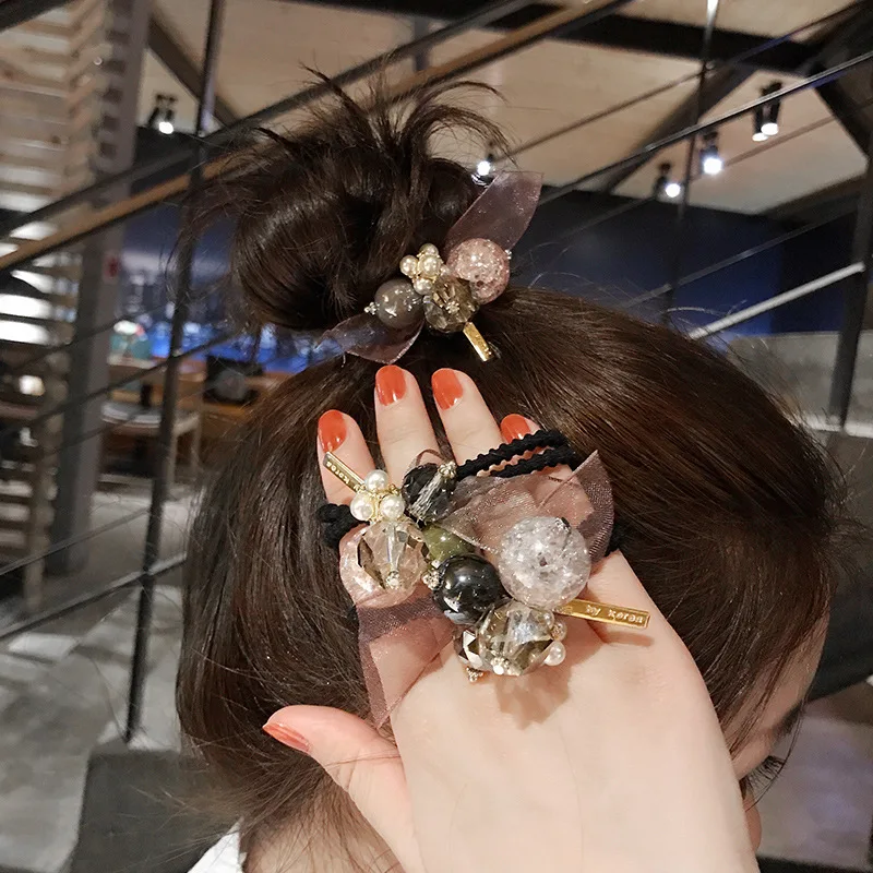 Горячая повязка для волос с жемчугом и кристаллами женские аксессуары девочек