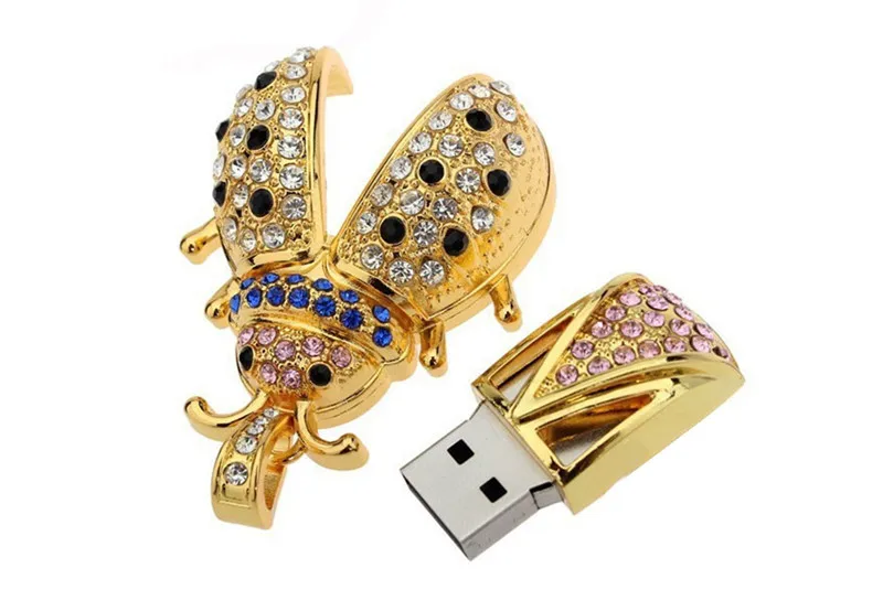 JASTER Горячая Хрустальный жук USB 2,0 флэш-накопитель внешний накопитель 4 ГБ 8 ГБ 16 ГБ 32 ГБ 64 Гб внешний накопитель