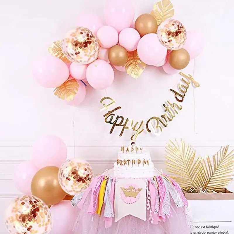

Pink White Gold Latex Balloons Arch Kit Confetti Latex Baby Decor Garland Birthday Backdrop Wedding Shower Ballon Party J7V2