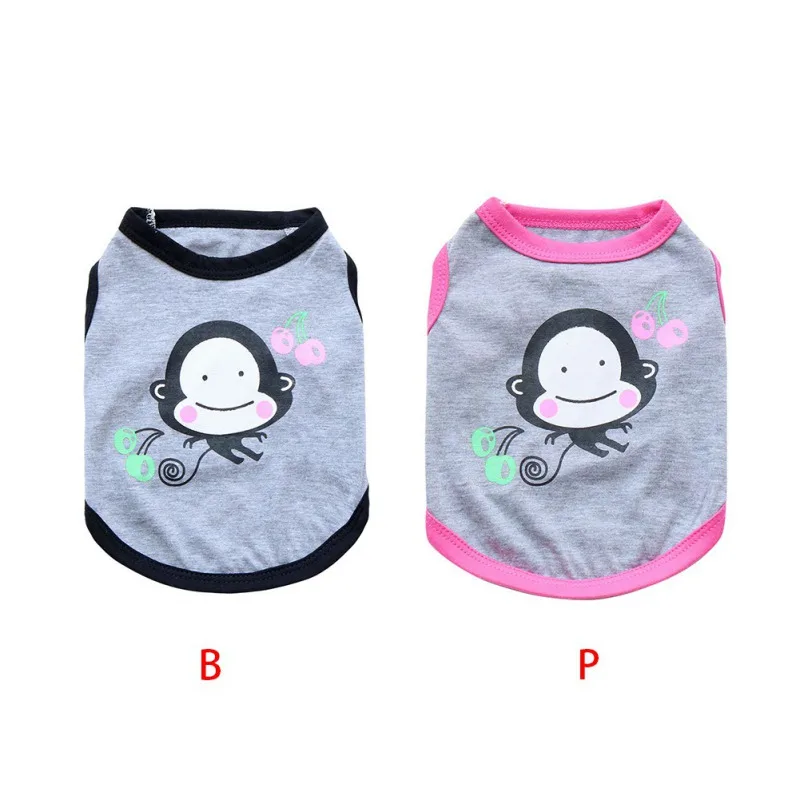 

Dog Clothes For Pet Cartoon Animal For Small Medium Pets Soft Vest Cat Dog Shirt T-shirt Vest Pet Puppy French Bulldog 2021