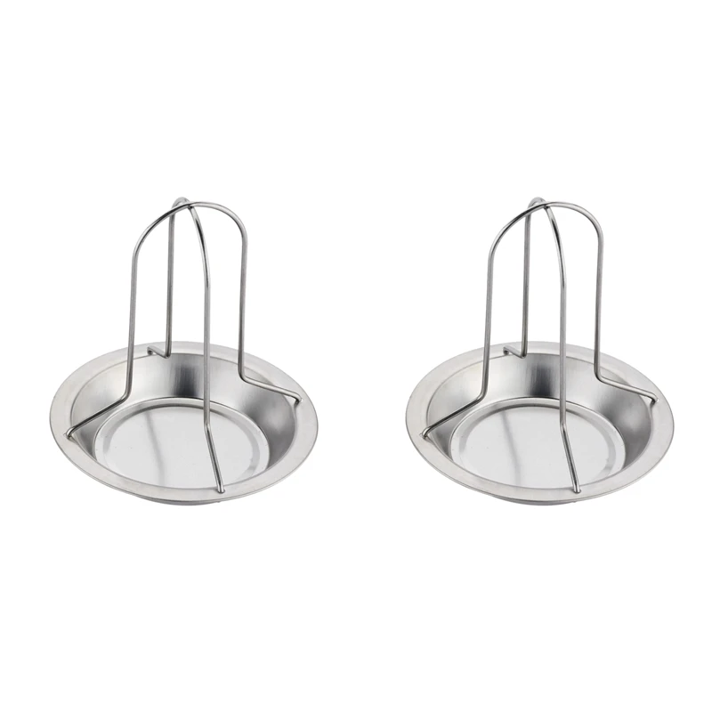 

2 Pieces Beer Can Chicken Duck Roaster Drip Pan BBQ Grill Oven Rack Cooker Holder