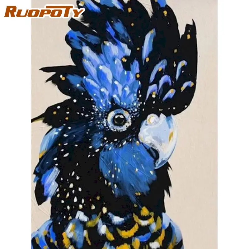 

RUOPOTY 5D Diamond Painting Parrot Full Square Diamond Embroidery Animals Cross Stitch Kit Rhinestones Mosaic Art Home Decor