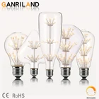 Украшение звездного неба, светодиодсветодиодный лампочка E27, 3 Вт, 220 В переменного тока, в, винтажная лампочка эдисона, лампочка со звездами, праздничный ночсветильник, новинка, Рождественская елка