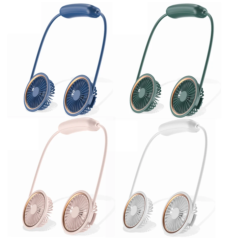 

WS36 Hanging neck Fan USB Rechargeable Hand Free Personal Neckband Fan lazy hanging neck small mini net red small electric fan