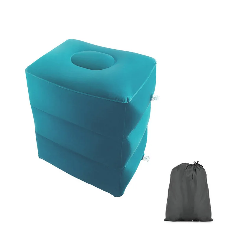 Blue Детская спальная подушка для ног, подушка для отдыха на самолете, Автомобильная подушка с автобусом, надувная подушка для путешествий, подушка для ног - Цвет: Blue