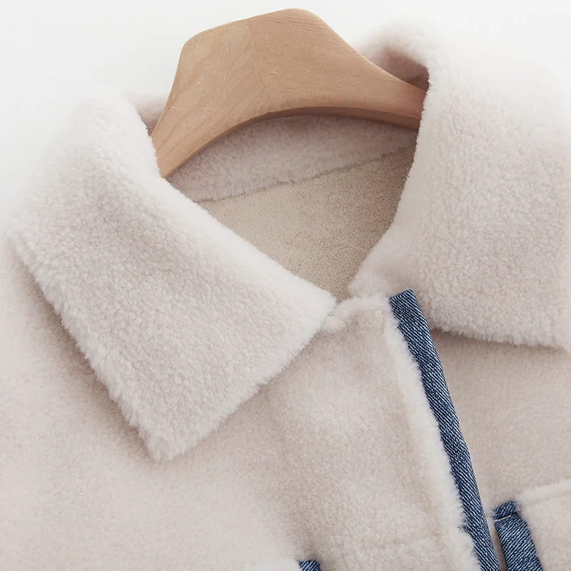 Shearling Real Fur Sheep Winter Coat Korean Wool Jacket for Women Clothes 2020 Abrigo Mujer B22F24225 YY244 | Женская одежда