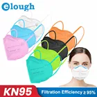 10-100 шт. Elough KN95 маска 5 слоев CE Mascarillas FFP2 Homologadas FPP2 взрослые KN95 маски для лица 95% фильтр FFP2mask FFP 2