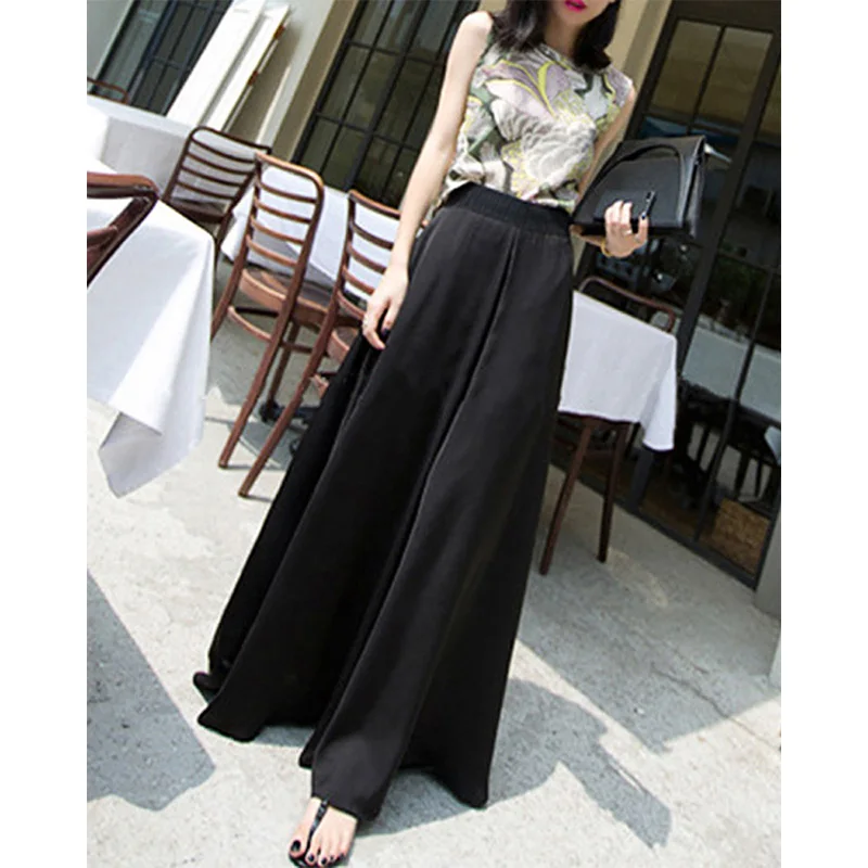 Женские шифоновые брюки с широкими штанинами Свободные повседневные модные