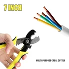 Износостойкий инструмент для зачистки кабеля, 7 дюймов, щипцы, пилинг из легированной стали, зажимные ножницы, инструменты, резак для электрических кабелей