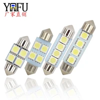 automobile led double pointed reading lamp 4 head 5050 4smd 31mm high brightness indoor roof license plate refitting lamp