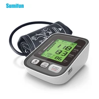 digital blood pressure monitor tensiometer upper arm automatic machine pulse heart rate meter 3 color lcd display health care