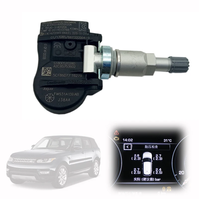 Датчик давления в шинах FW931A159AB, 1 шт., для Land Rover Discovery Freelander Range Rover JAGUAR F-TYPE XE tpms 433 МГц