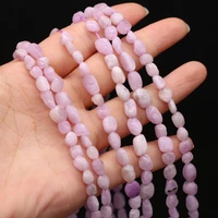 natural semi precious stone beads irregular shape purple spodum string beads for jewelry making fashion bracelet necklace crafts