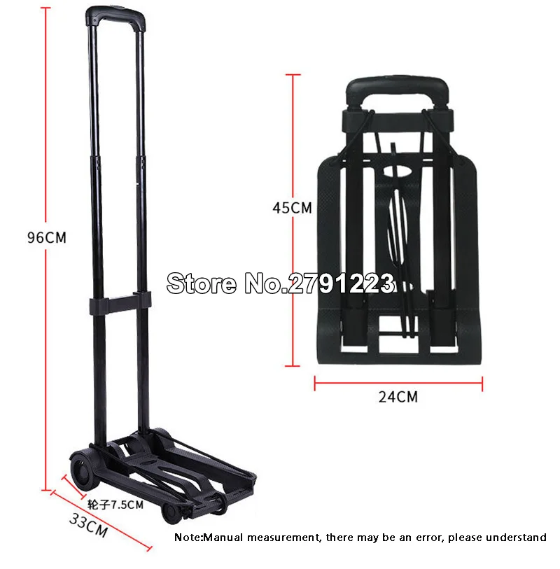 Портативный дорожный трейлер из алюминиевого сплава складная тележка для багажа