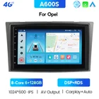 Автомобильный GPS-навигатор, 6 ГБ, 128 ГБ, Android 10, 2 DIN, для Opel Vauxhall Astra H G J Vectra Antara Zafira Corsa Vivaro Meriva Veda BT, DVD-плеер RDS