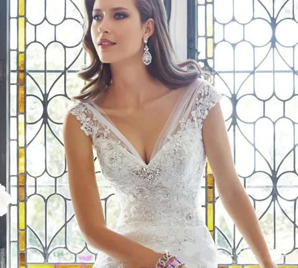 Свадебное платье русалки сексуальное глубокий v-образный вырез без рукавов