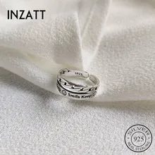 Женское кольцо со смайликом INZATT регулируемое из настоящего