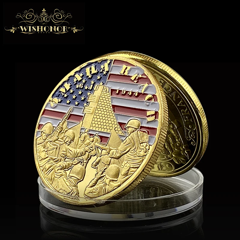 Популярная сувенирная монета 40*3 мм времен норманской войны 1944 года Пляжная