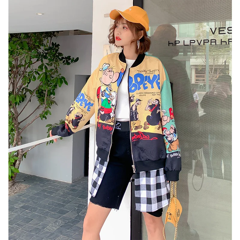 2020 осенние клетчатые Лоскутные Длинные Куртки модные женские куртки с круглым