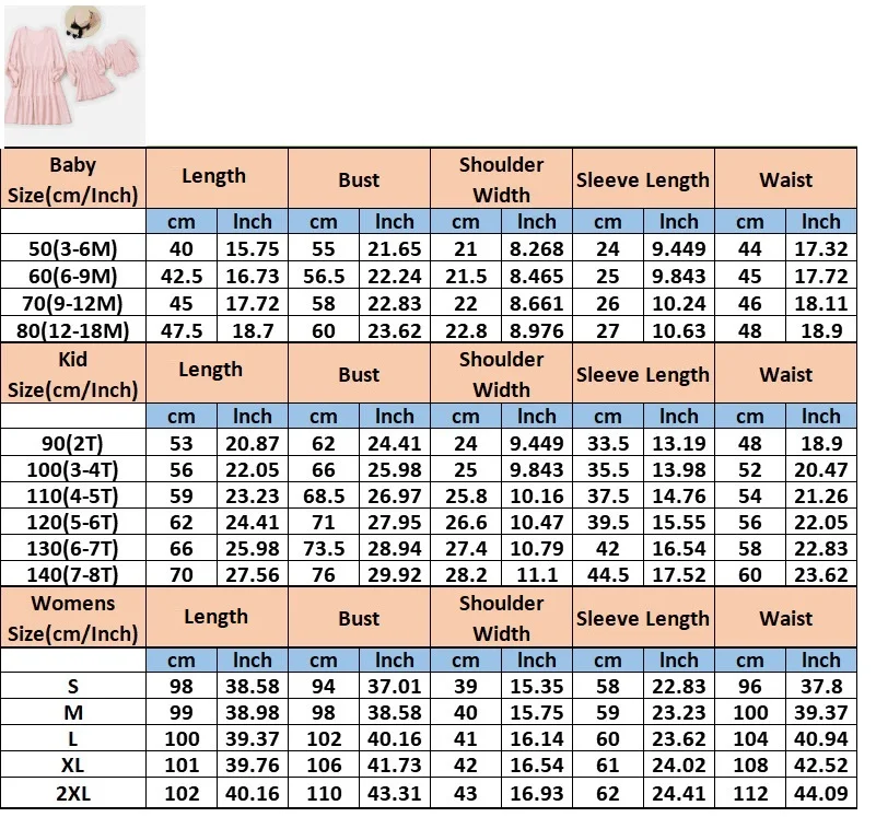 

Full Sleeve Mother Daughter Dresses Family Look Spring Mommy and Me Matching Clothes Outfits Women Girls Mom Mum & Baby Dress