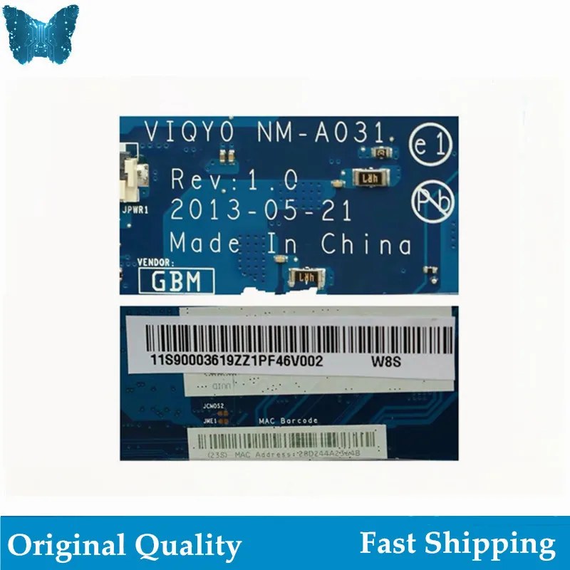 Оригинальная материнская плата для Lenovo Y410P NM-A031 PGA947 1920*1080 полностью