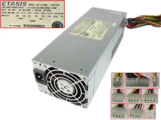 ETASIS EFAP-552 REV: серверный блок питания 550 Вт | Компьютеры и офис