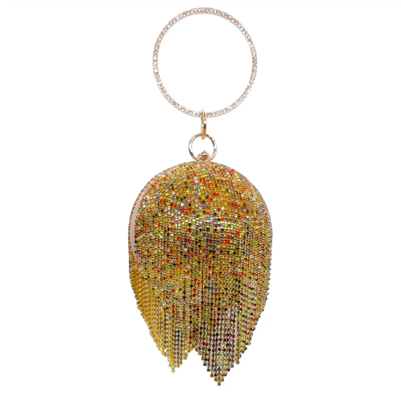 Серебряные вечерние сумки Стразы с бриллиантами для женщин 2020 модные мини клатчи