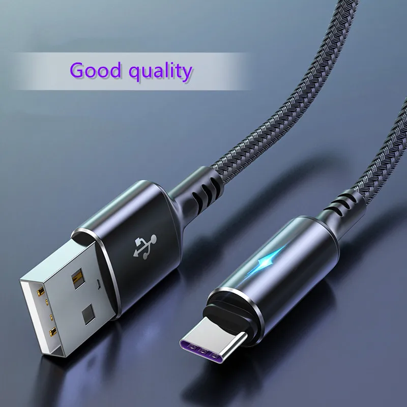 Кабель Micro USB 3A со светодиодной подсветкой для Huawei Samsung Xiaomi Android мобильный телефон