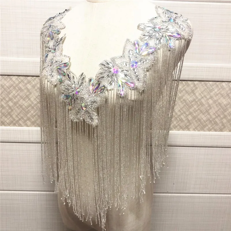 Горячая Распродажа Новый Многоцветный односторонний свадебный вышитый бисером